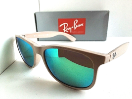 New Ray-Ban RB 4202 Andy 55mm Beige Mirrored Men&#39;s Sunglasses - £139.85 GBP