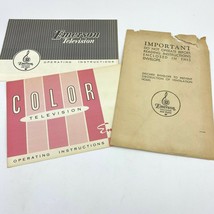 Vintage 1950s 1960s Emerson Color Television Operating Instructions Manuals BK18 - £9.83 GBP