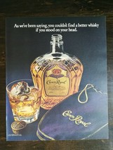 Vintage 1985 Crown Royal Canadian Whiskey Full Page Original Color Ad -721 - £5.22 GBP