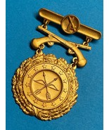 U.S. USAMM, EXCELLENCE IN COMPETITION EIC, PISTOL, GOLD, BADGE, PINBACK - $64.35