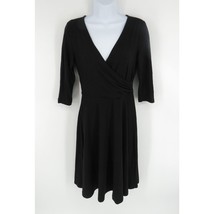 Oxiuly Women&#39;s Black Dress Criss-Cross V-Neck Flare Midi S NWT $46 - £14.01 GBP