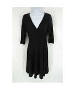 Oxiuly Women&#39;s Black Dress Criss-Cross V-Neck Flare Midi S NWT $46 - £14.01 GBP