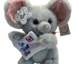 Russ Get Well Grey Mouse with plastic and paper hang tag One Mice Plush  - $18.47