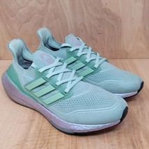 Adidas ULTRABOOST 21 Womens Sneakers Size 10 Hazy Green Running Shoes FY0408 - £62.14 GBP