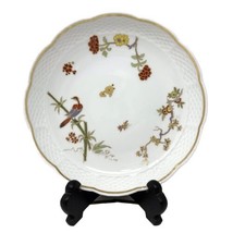 Ginori Bird Of Paradise Dish Shallow Bowl Porcelain Floral Red Gold Ital... - £28.26 GBP