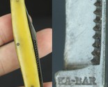 vintage KABAR pocket knife 1950-1970 ka-bar two blade yellow ESTATE SALE - £33.81 GBP