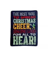 ELF Christmas Cheer Fleece Sherpa Backed Christmas Holiday Blanket Throw - $495.56 MXN