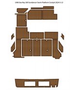 1988 Sea Ray 300 Sundancer Swim Platform Cockpit Pad Boat EVA Teak Deck ... - $16,842.45 MXN