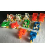 Fisher Price Vintage Play Family Little Riders Lot Tricycle Plane Train ... - $19.00
