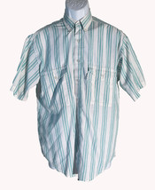 Levi&#39;s Silver Label Men&#39;s Short Sleeve Button Down Striped Shirt Medium - £7.11 GBP