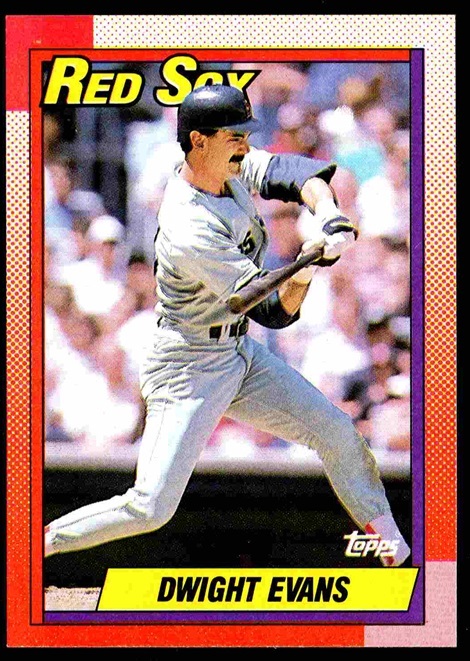 Boston Red Sox Dwight Evans 1990 Topps Baseball Card #375 nr mt - $0.50