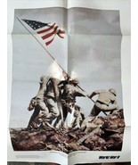 Marines Raising the Flag Iwo Jima 24”x 19&quot; World War II  WW2 Poster Love... - £11.46 GBP