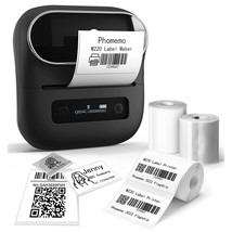 M220 Label Makers, Bluetooth Label Printer, 3.14 Inch Portable Thermal Label Mak - £125.93 GBP