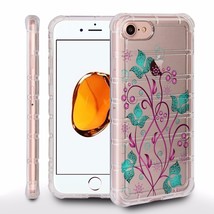 For iPhone 8 Plus, 7 Plus Air Cushion Shield Crystal Clear Case SWIRL FL... - £15.72 GBP
