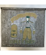 Vintage Curlys Dairy Galvanized Metal Porch Milk Box Container - €96,29 EUR