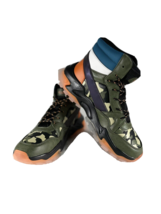 Mazino Men&#39;s Fashion Chunky Sneakers High-Top Olive Orange Teal Sizes 8.... - $59.99