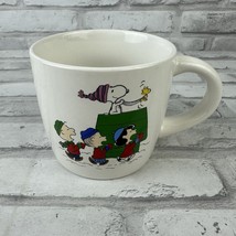 Peanuts Christmas Soup Mug Snoopy Charlie Brown Caroling 2020 Stoneware - $13.64