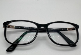 Vogue Womens Eyeglass Frames For Prescription Lenses Black Gold Tone Logo - $21.77