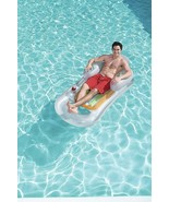 Lounge Inflatable Pool Float H2OGO! Designer Fashion White Yellow 63.5&quot; ... - £13.85 GBP