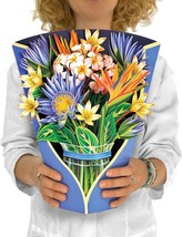 Pop Up Cards Tropical Bloom 12 Inch Life Sized Forever Flower Bouquet 3D Popup G - £23.76 GBP