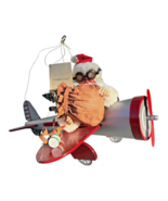Vtg Kurt Adler KSA Collectibles Pilot Santa Fabriche Fabric Mache Plane ... - $1,816.22 MXN
