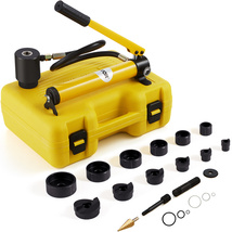 VEVOR 10 Ton Hydraulic Knockout Punch Kit, 1/2" to 2" Conduit Hole Cutte... - $78.99