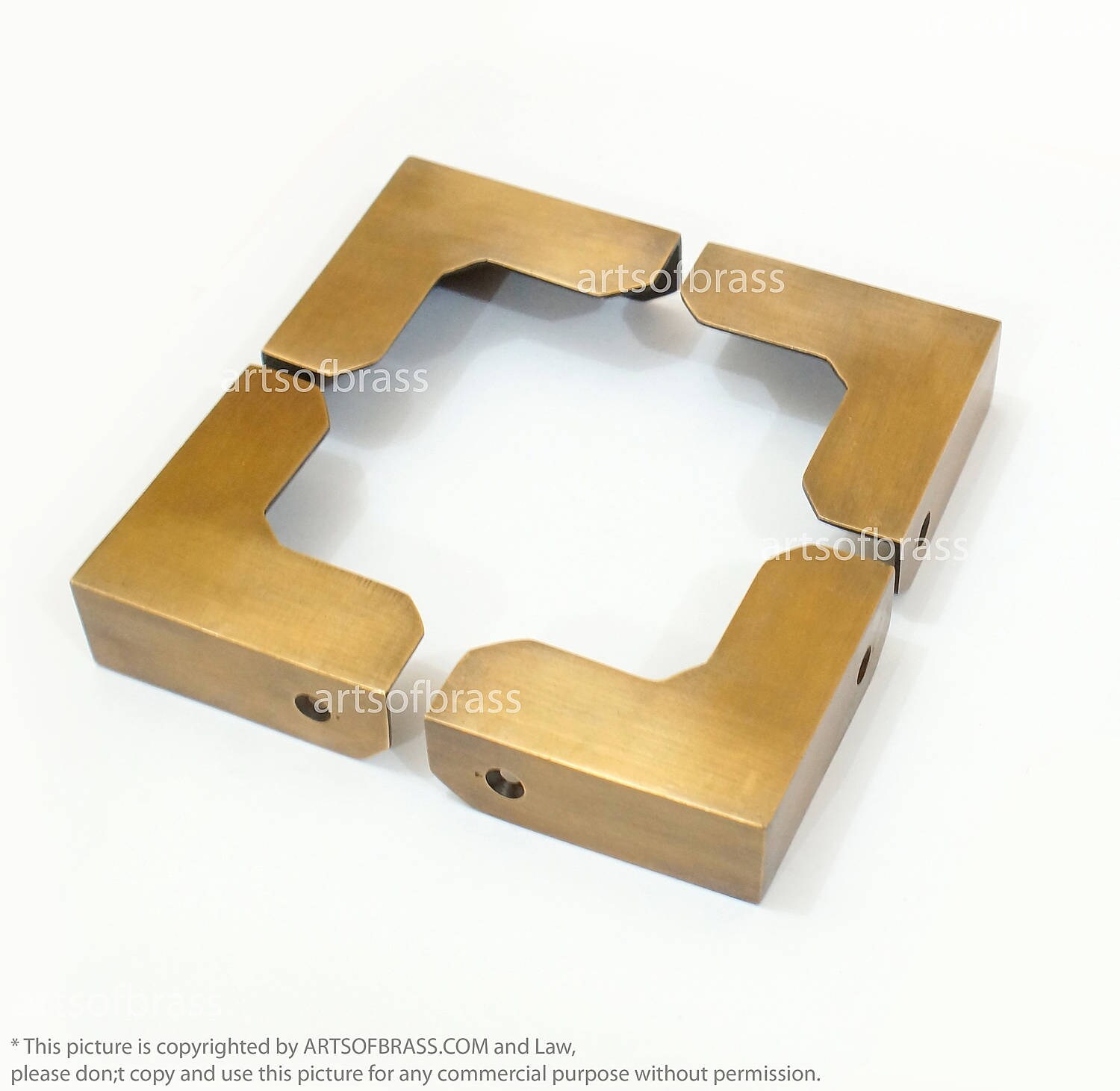 2.36&quot; inches Lot of 4 pcs Solid Brass Retro Table Cabinet Trunk Corner P... - $30.00+