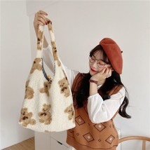 New Original Design Tote Plush Female Student Large Capacity Shoulder Bags Simpl - £18.61 GBP
