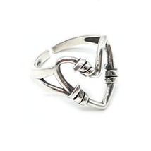 Ient hollow heart ring chain thorns entanglement rings love women girls wedding hip hop thumb200