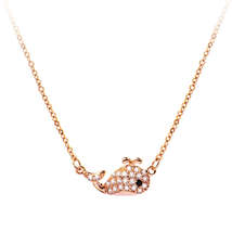 Cubic Zirconia &amp; 18K Rose Gold-Plated Whale Pendant Necklace - £11.00 GBP