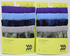Boys Cotton Blend Boxer Briefs 5 Pack All in Motion Size L (12/14) New L... - $4.94