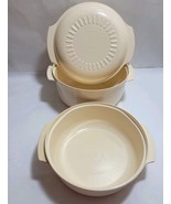 Tupperware Microwave Cooker 1-3/4 &amp; 3 qt Bowl W Lid Casserole 2192B-2, 2... - $23.70