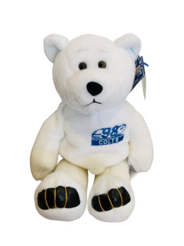 Colts Peyton Manning White Plush Bean Bear/ 1998 Retired Special Edition - $5.99