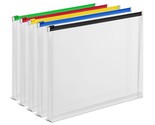 Staples Poly Zip Envelopes Letter Size Clear with Assorted Zippers 5/PK - £17.04 GBP