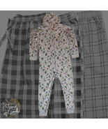 Family PJs Mens Gray Christmas Tree Stars Candy Canes One Piece Pajama S... - £31.46 GBP