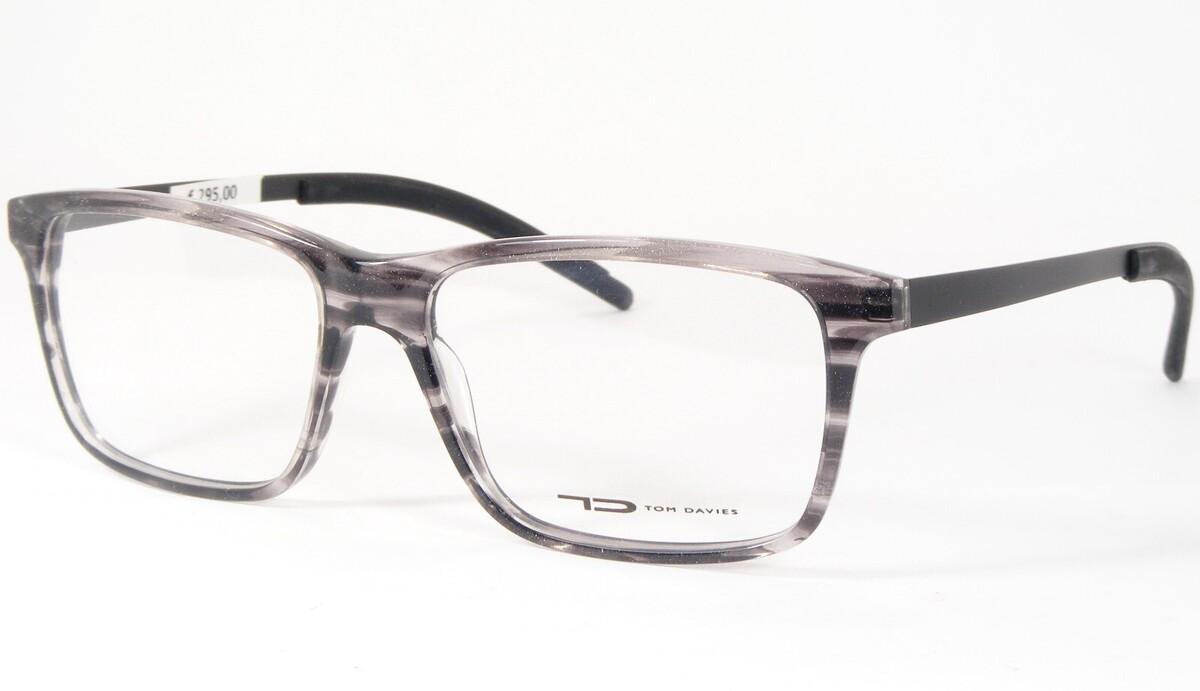 Tom Davies TD320 295 Gris Noir Unique Rare Lunettes Monture 55-16-135mm - $195.55