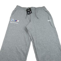 Puma BMW M Motorsport Essentials Mens Sweatpants Size Large Grey NEW 532... - £35.51 GBP