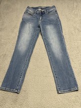 Universal Thread Women 00 / 24R Mid Rise Girlfriend Crop Denim Faded Whisk Jeans - £10.00 GBP
