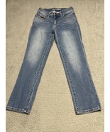 Universal Thread Women 00 / 24R Mid Rise Girlfriend Crop Denim Faded Whi... - $17.19 CAD