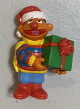 Vintage 1980&#39;s Applause Sesame Street ERNIE Christmas Holiday PVC Toy Figure - £7.06 GBP