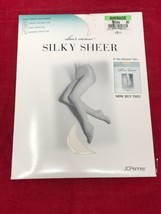 VTG NEW JC Penney Sheer Caress Color WHITE Silky Sheer Pantihose Sz Average - $11.83