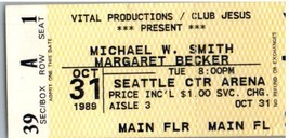 Michael W. Smith Concert Ticket Stub October 31 1989 Seattle Washington - £19.46 GBP