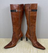 Vintage Kenneth Cole New York &quot;Brace Your Self&quot; Leather Boots S20780 Wom... - £80.93 GBP