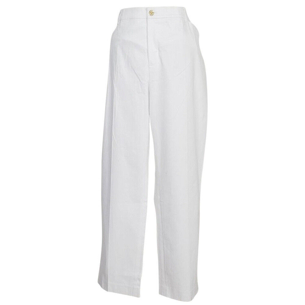 RALPH LAUREN White Stretch Cotton Sateen Slimming Fit Slim Ankle Pants 20W - $49.99