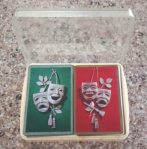 2 Packs Decks VTG Playing Cards - KSD Congress Theater Masks Red Green with Case - £7.77 GBP