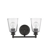 Antique Bronze Dual Light Wall Sconce with Glass Shades | 8"x14" - $248.11
