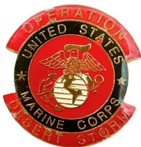 Operation Desert Storm United States Marine Corps Hat Tac or Lapel Pin - $6.75