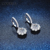 Pass Diamond Test Moissanite Stud Earrings 0.5ct D Color Bloom Flower Di... - $53.02