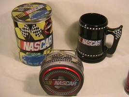 [N18] Nascar Collection 1 Gal Tin, 20+ Oz Mug, Hinged Tin - £9.12 GBP