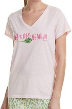 HUE Womens Plus Size Knit Fresh Mix V Neck T-Shirt,Ballerina,1X - £18.57 GBP